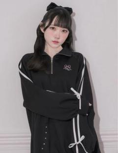 ち*ゃ様 pium SHIBUYA 109店 ダブルラインビジュープリントジップ ち*ゃ様 pium SHIBUYA 109店 ダブルラインビジュープリントジップ