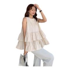 最終価格☆完売品⭐︎新品未使用⭐︎ベージュ⭐︎フリルトップス