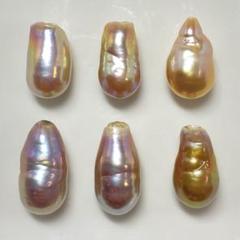 本真珠 エジソンパール ブレスレット バロック　ゴールド　無調色　大粒 12mm 本真珠 エジソンパール ブレスレット バロック ゴールド 無調色