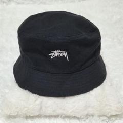 美品】stussy ステューシー バケットハット 黒 レディース