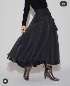 【１回着用美品】 LA BELLE ETUDE ドレープスカート 黒 LA BELLE ETUDE(LA BELLE ETUDE)｜LA BELLE ETUDEのスカートを