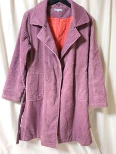 パリ Vintage 蚤の市購入。ピンク コーデュロイ コート