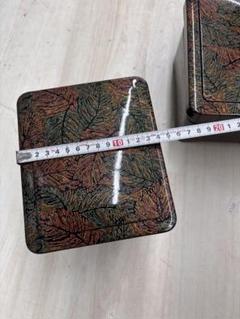 中古葉模様 お弁当箱ウナギ重2段