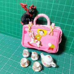 昭和レトロ 　文化人形 　猫ハンドメイドバスケットセット　②