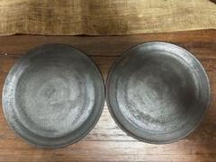 未使用　石原祥充さん　黒皿2客セット