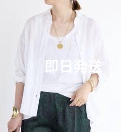 Deuxieme Classe ホワイト Vネック 長袖シャツ ☆Deuxieme Classe ホワイト 長袖 トップス☆