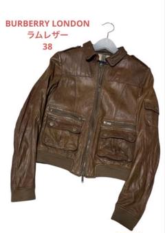 【美品】 バーバリー ロンドン ライダース ジャケット ラム レザー 羊革 38 美品】 バーバリー ロンドン ライダース ジャケット ラム レザー