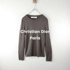 Christian Dior Paris　クルーネックニット　ウール100　薄手 Christian Dior Parisクルーネックニットウール100薄手