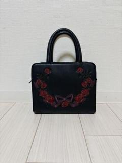 美品⭐️axes femme アクシーズ バラ刺繍バッグ クラシカル ゴシック