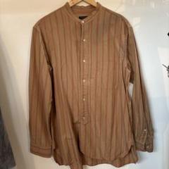 A Vontade XL 長袖シャツ ベージュ赤ストライプ