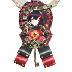 痛ロゼット ロゼット ハンドメイド 赤×黒×鍵のサムネイル
