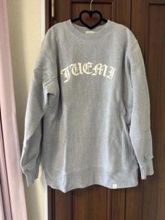 juemi グレー ロゴ刺繍 スウェット 長袖 トレーナー スウェット ヴィンテージ刺繍スウェット レディース