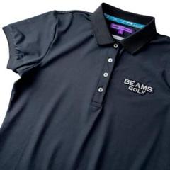 美品 BEAMS GOLF ビームス ゴルフ 半袖 ポロシャツ S 黒 シンプルのサムネイル