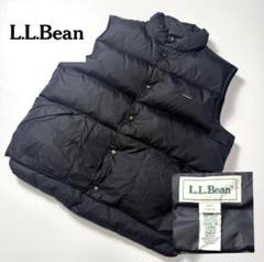LL BEAN キルティングダウンベスト　ネイビー 80s L.L.Bean ナイロン キルティングベスト 紺 L - Sixpacjoe