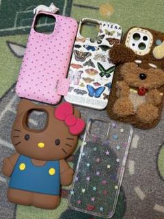 iPhoneケースセット ハローキティ・犬・蝶
