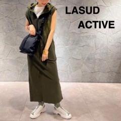 新品☆未使用　LASUD ラッシュド  スカート ラシュッド LASUD サイドジップラインスカート （ブラック