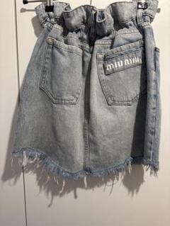 MIUMIU☆ペーパーバックウエスト デニムスカート ミニスカ