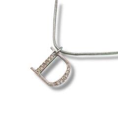極美品✨ Dior クリスチャンディオール ネックレス シルバー ロゴ 刻印有り