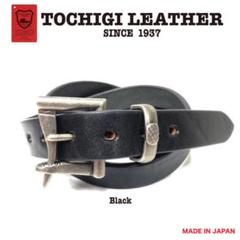 特別価格　新品　日本製　栃木レザー　ファイヤーマンバックル　ベルト 黒　ブラックのサムネイル