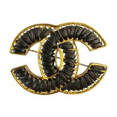CHANEL/シャネル ココマーク ゴールド レザー ブローチ f_004 CHANEL/シャネル ココマーク ゴールド レザー ブローチ f_004