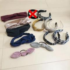 ヘアバンドカチューシャ ツイード レオパード パール ギンガムチェック