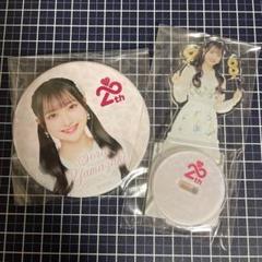 AKB48 秋山由奈 柏木由紀卒コン くじ 直筆サイン入りプレート&缶バッジ AKB48 秋山由奈 柏木由紀卒コン くじ 直筆サイン入りプレート&缶