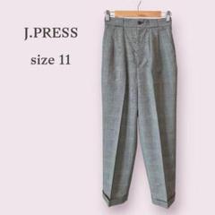 【ジェイプレス】カジュアルパンツ　センタープレス　グレンチェック　オフィス　11