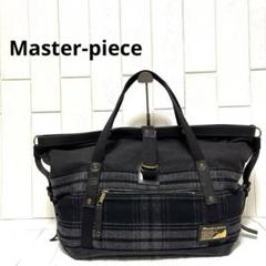 大容量 マスターピース 2WAY ボストンバッグ トートバッグ レザー 黒