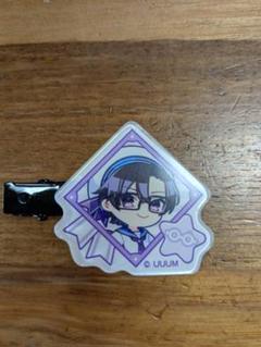カラフルピーチアクリルヘアクリップもふくん