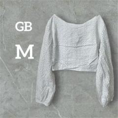 値下げ歓迎✨GB【Ｍ】トップス 刺繍 Mサイズ ホワイト 背中 肌見せ