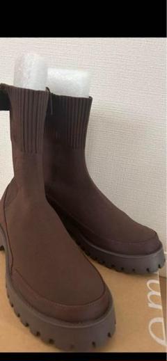 emmi 新品emmi ecoニットブーツ　ブラウン　24.5cmのサムネイル