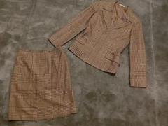 美品 ピンキー＆ダイアン シルク混 1釦 美ライン スカート