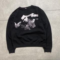 90sヴィンテージ　スウェット　アーティスト　タトゥー　黒　海外輸入品　メンズS