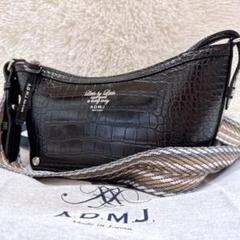✨極美品 人気モデル✨ A.D.M.J ショルダーバッグ クロコ型押し