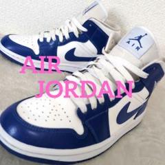 eb19 NIKE AIR JORDAN スニーカー 青×白 23.5cm