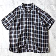 90s 田中オム 田中期 オープンカラー半袖オーバーシャツ 解禁 黒