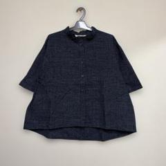 着物リメイクno.2748★木綿絣パッチワーク・ゆったり　オーバーブラウス Yahoo!オークション - saya手作り 古布藍染め木綿 絣と筒描の