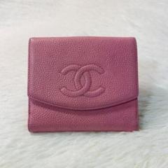 ⭐️新品未使用⭐️　CHANEL　シャネル　CCマーク　二つ折り財布　ピンク シャネル 24C 二つ折りウォレット CC星ロゴ ホットピンク