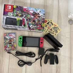 Nintendo Switch グリーン/ピンク 本体と付属品