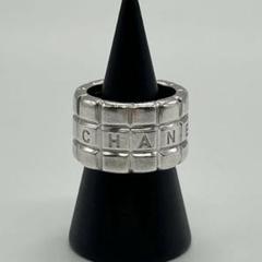 シャネル CHANEL チョコバー ワイド リング 13号 SV925 希少 シャネル CHANEL チョコバー ワイド リング 13号 SV925 希少