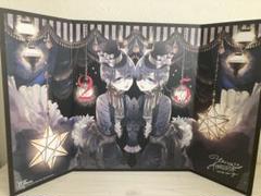 黒執事 ミニ屏風型描き下ろし複製サイン色紙