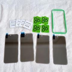 iPhone 15Pro 保護フィルム 4枚セット 覗き見防止 カメラフィルム