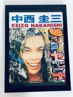 中西圭三　雑誌切り抜き　A4額縁付　ポスター風　graffiti アートフレーム