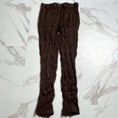 美品 97SS⭐️イッセイミヤケ プリーツパンツ ストレッチ素材 ブラウン M