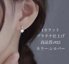 匿名配送　プラチナ　シルバー　1ctダイヤモンドピアス　アレルギーフリー　新品
