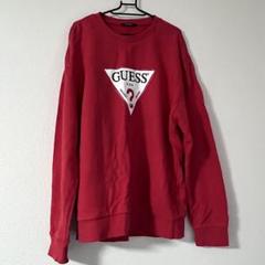 GUESS 赤 ロゴ スウェット　XL