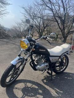 gn125 弾丸マフラー激吸いメッキダンガンモリワキいエンブレム付き