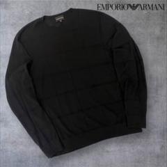 超美品EMPORIO ARMANI 黒と赤のパターン ニットセーター tre-style_ea23fw123