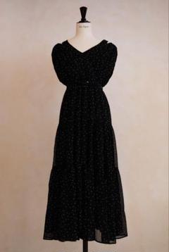 herlipto Tiered Polka-Dot Long Dress