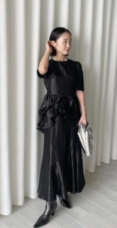 【遥花】[美品] Ameri Vintage ワンピース ドレス 黒 Ameri VINTAGE ドレスワンピース